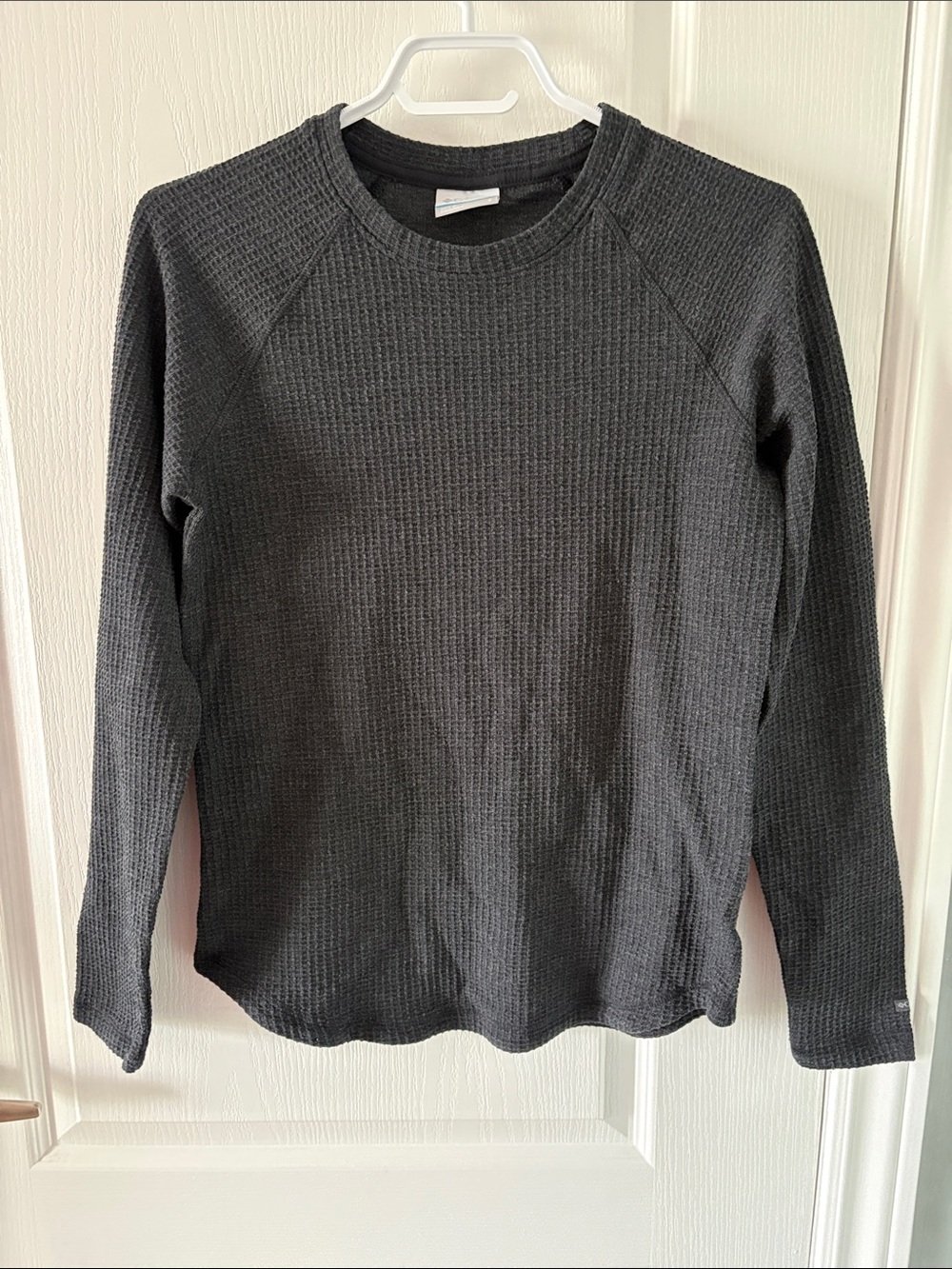 Waffle Knit Crewneck Thermal - Dark Gray